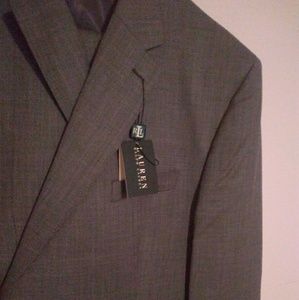 NWT Ralph Lauren 50L Black and Tan Executive Suit